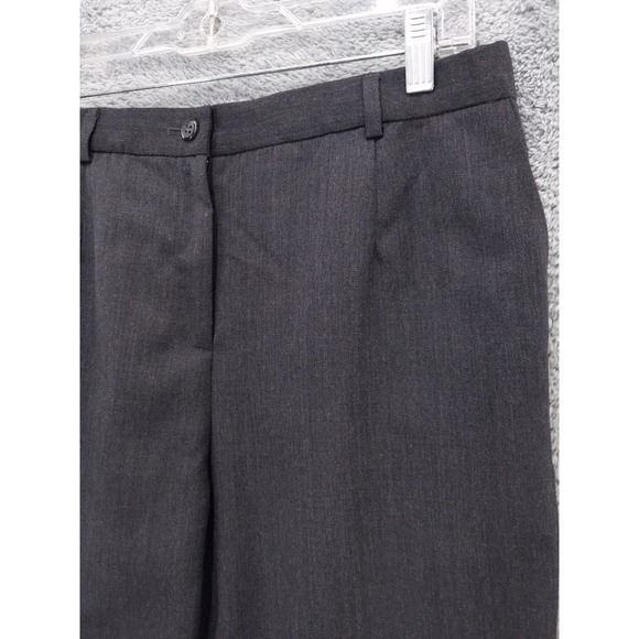 Pendleton Petite Wool Pants Size 12 Gray Satin Lined Career Business - Picture 2 of 8
